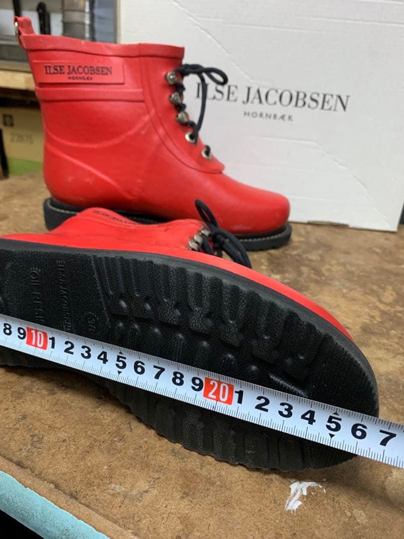 38 未使用 イルセヤコブセン デンマーク レインブーツ 起毛 レインシューズ