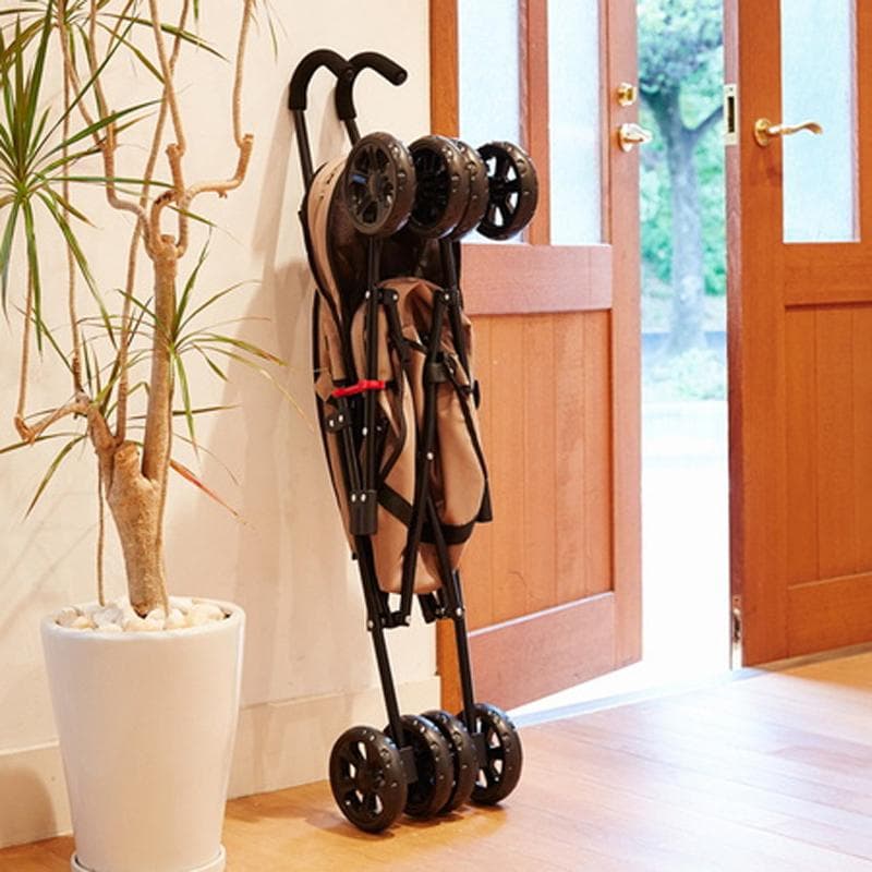 Porta ペット用軽量折りたたみお出かけカート ベージュ 犬 猫 キャリー