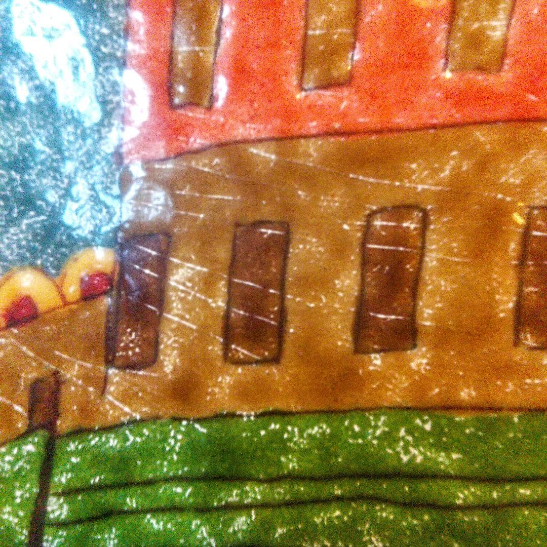 ヴィンテージ 七宝画 大聖堂 エナメル画 銅板 41✕32cm ワシリイ 正教会