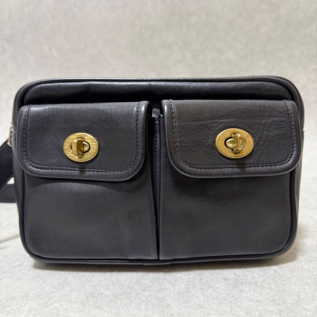 【激レア】 USA製 オールドコーチ ウエストポーチ ダブルターンロック