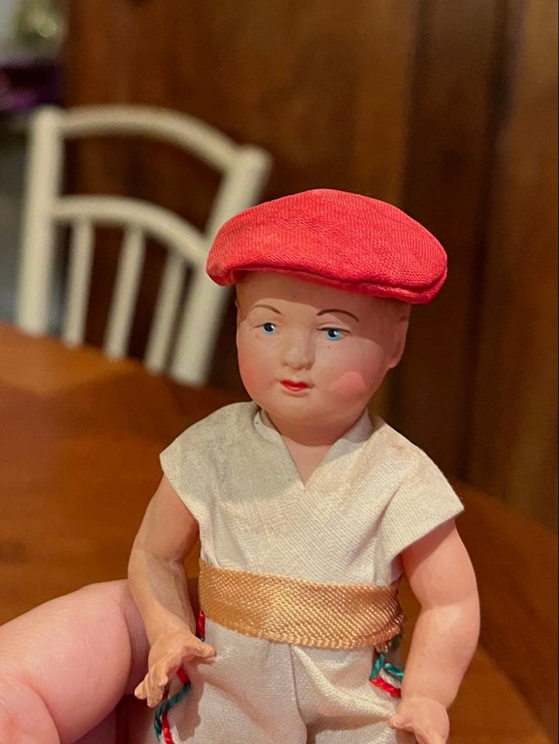 ◆フランスアンティーク｜ミニドールCヨーロッパ民族衣装バスク地方伝統少年南仏