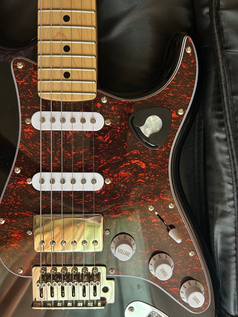 エレキギター初心者セット ストラトキャスタータイプ ブラック/トーチ