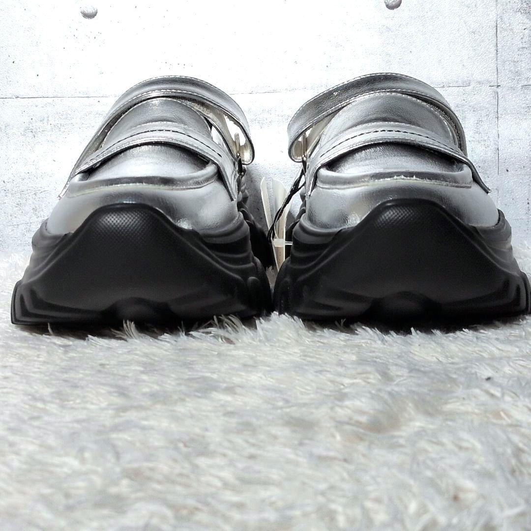 【未使用保管品 タグ付き】マルシャルテル　メリージェーン　ローファー　厚底　銀色