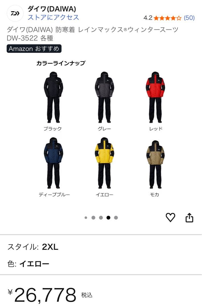 DAIWA レインマックス　ウィンタースーツ　 Lサイズ ブラック