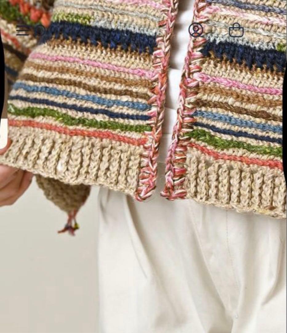 45R 2026春　ラグ編みリネンのボレロ　サイズ2