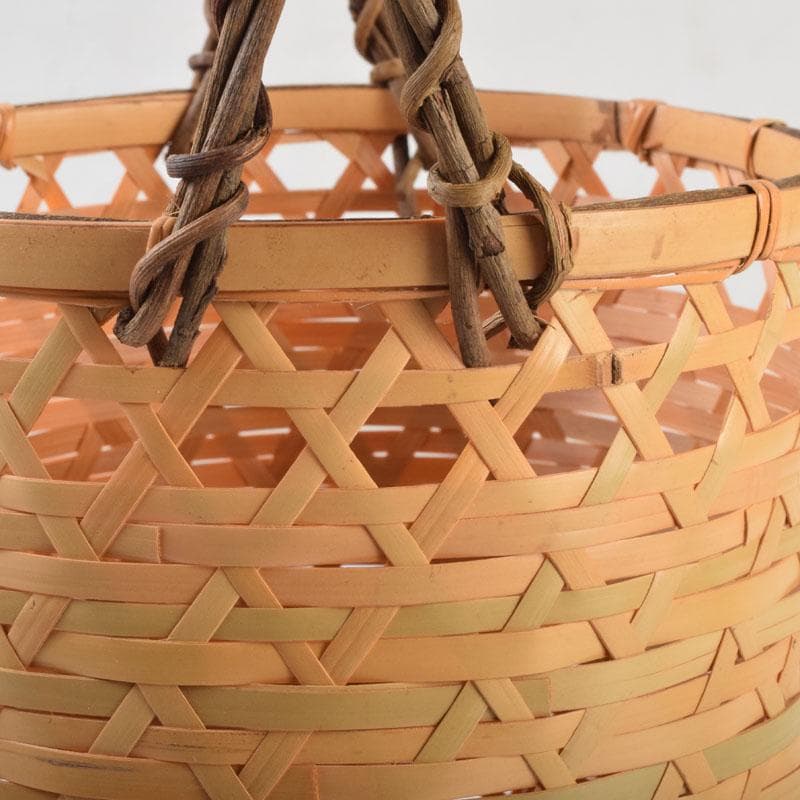 茶道具　竹製　花籠　箱付　N　9205A