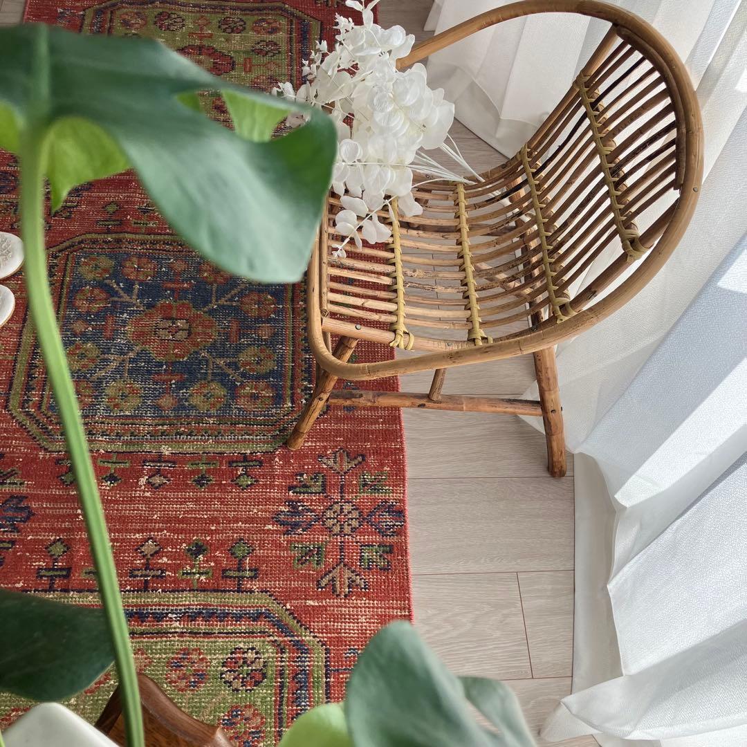 オレンジ3Box ブルー73×184 グリーン　魔除けD トルコヴィンテージラグ