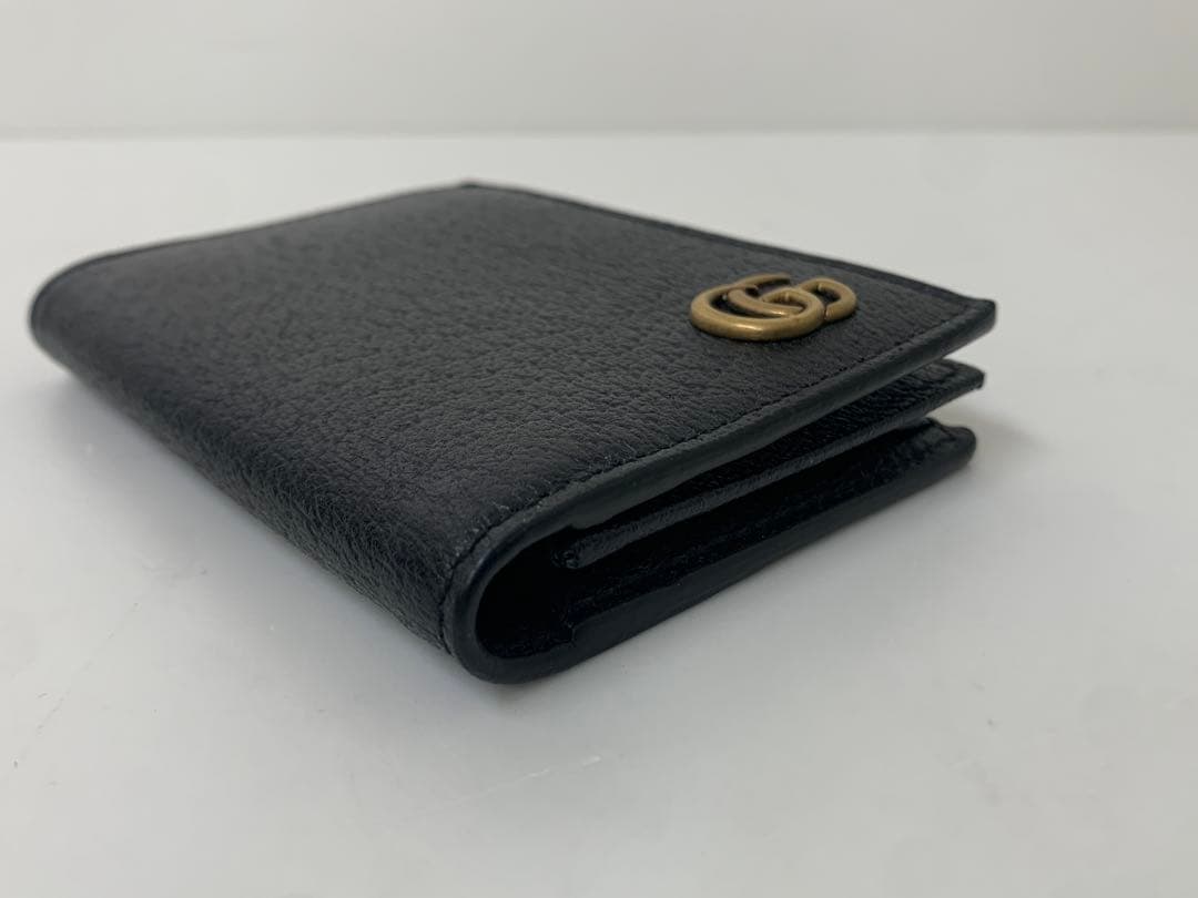 GUCCI グッチ 黒 レザー 名刺入れ GGロゴ 428737