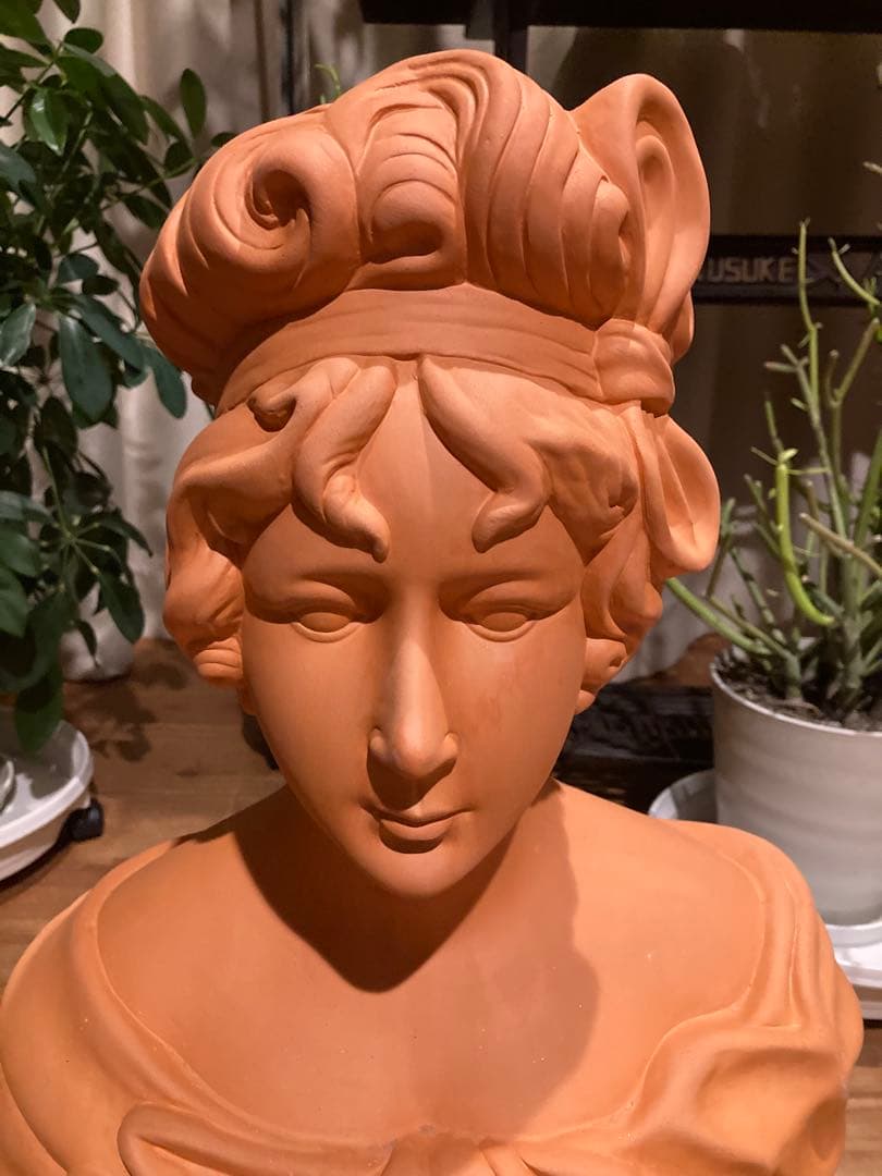 アンティーク女性像 テラコッタ　オブジェ 置物 インテリア　ポルトガル製
