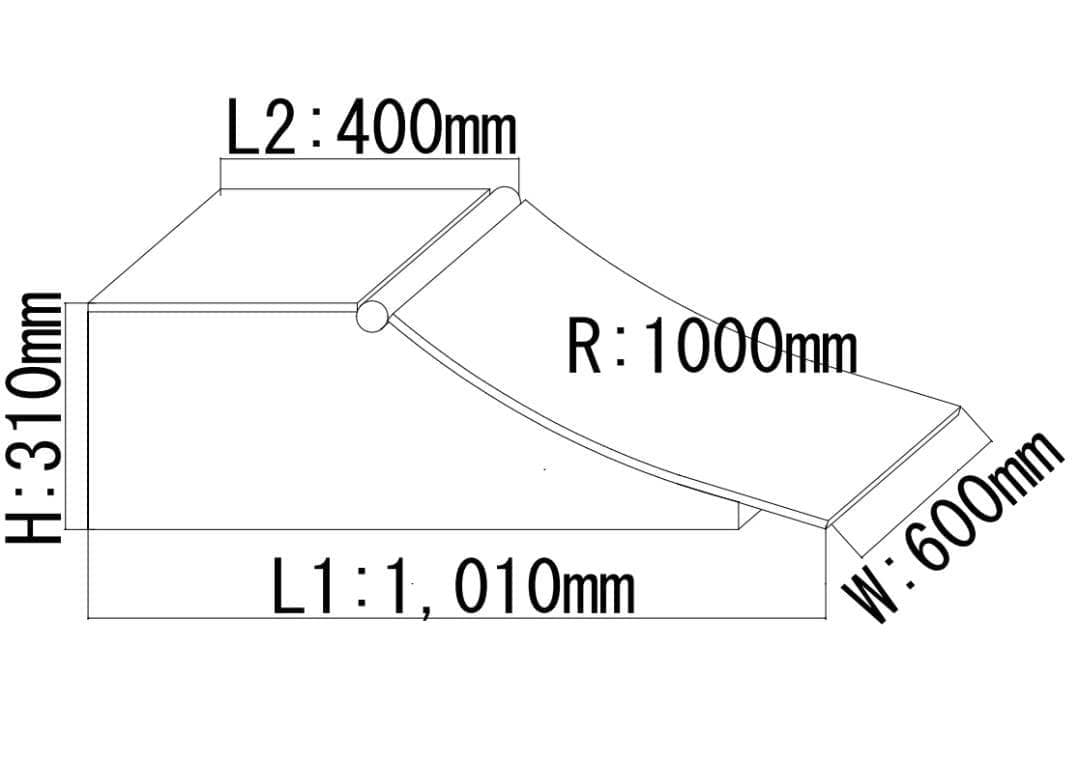 2台セット すぐにお届け 送料込 スケボーランプ 完成品 高さH300mm