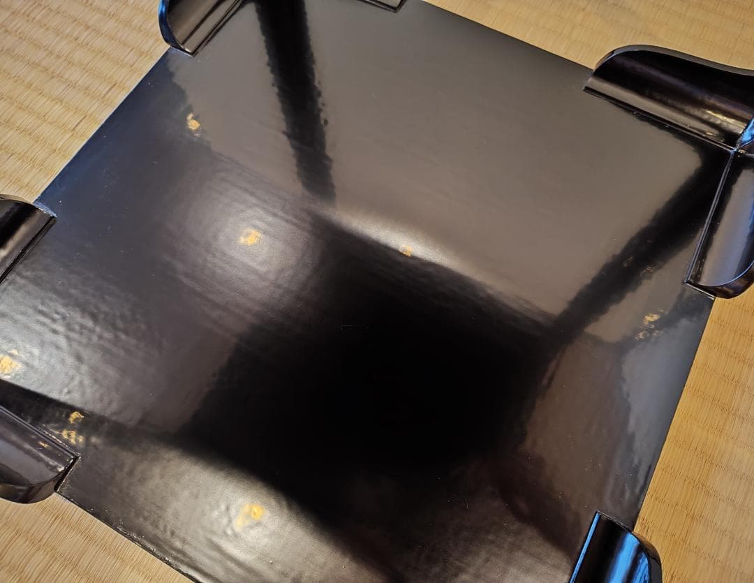 送料込【逢絢亭】茶道具 棚物 高麗卓 京塗 一閑塗 木製 佐々木宗章 共箱入り