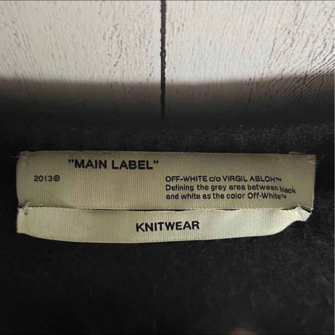 【超人気デザイン】オフホワイト☆クロスアロー入りモヘヤニット 入手困難 美品