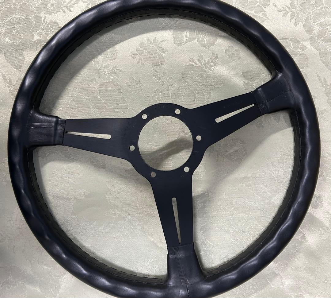 【中古】NARDI ナルディ クラシック ブラックレザー＆ブラックスポーク