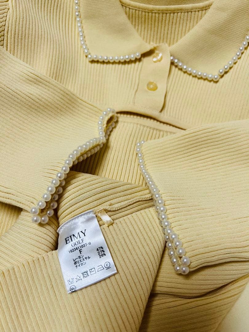 EIMY GOLF スウェット パール付シャツ スカート 靴下 ゴルフ4点セット