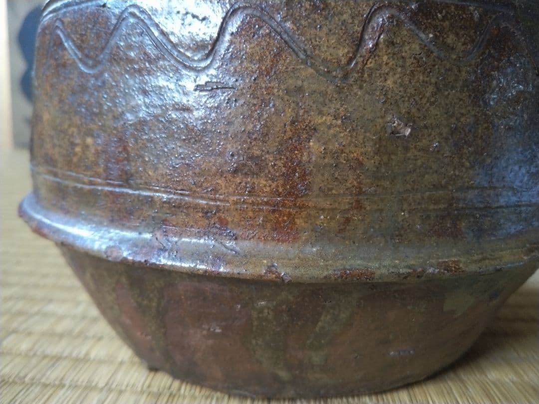 江戸初期～前期　内ヶ磯窯古高取水指　骨董　古美術　茶道具　朝鮮唐津　珍品