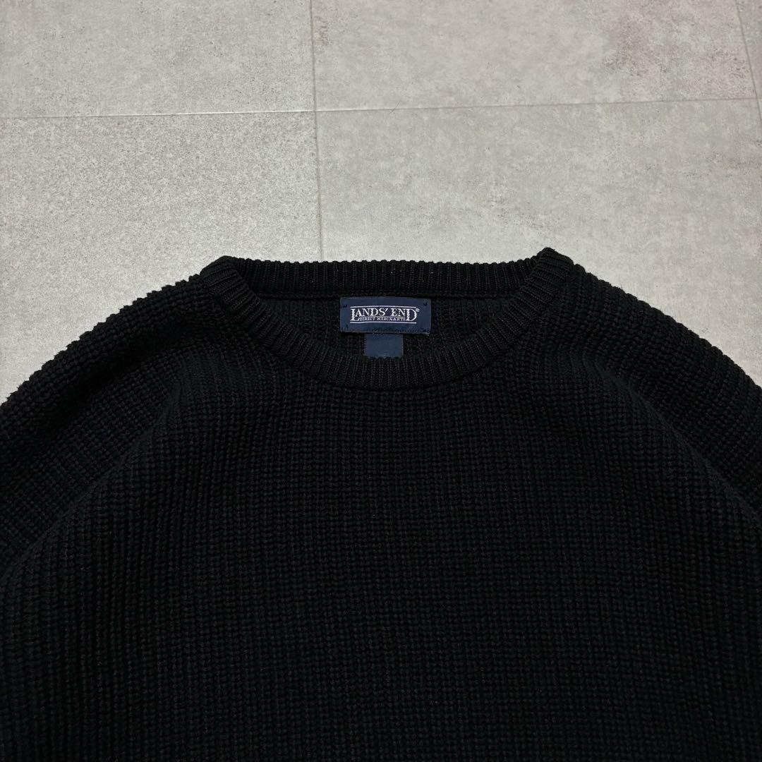 90s USA製 LANDS END コットンニット
