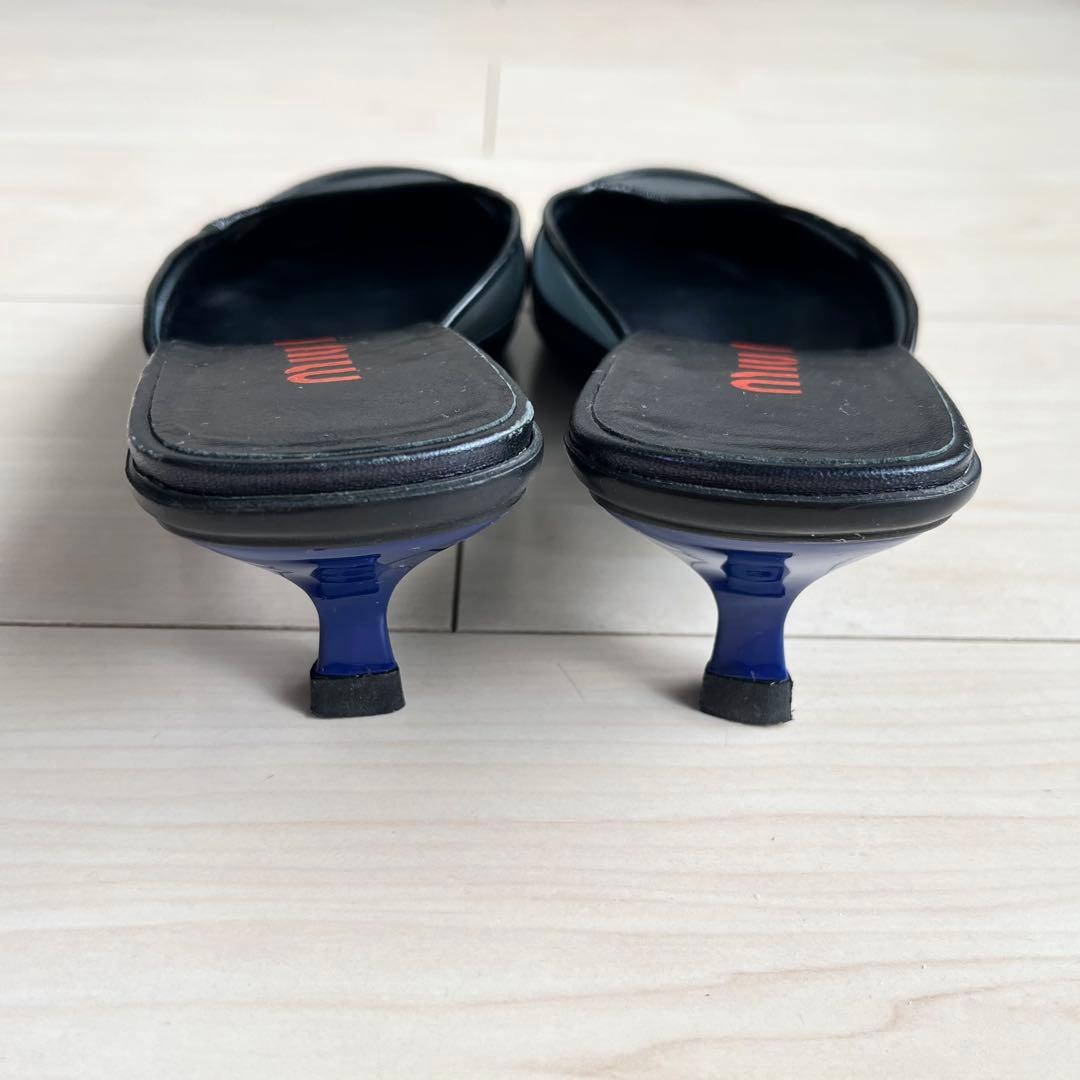 90s-00s miu miu ミュウミュウ ミュール サンダル エナメル