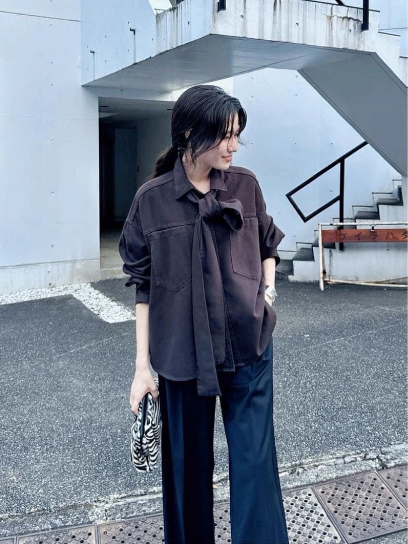 Whim Gazette デニムボウタイシャツ