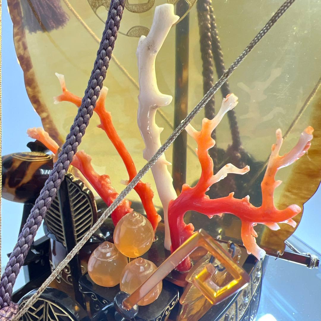 本鼈甲　宝船　1047g(台込) 20×16㎝(宝船)東な8-0201☆2F