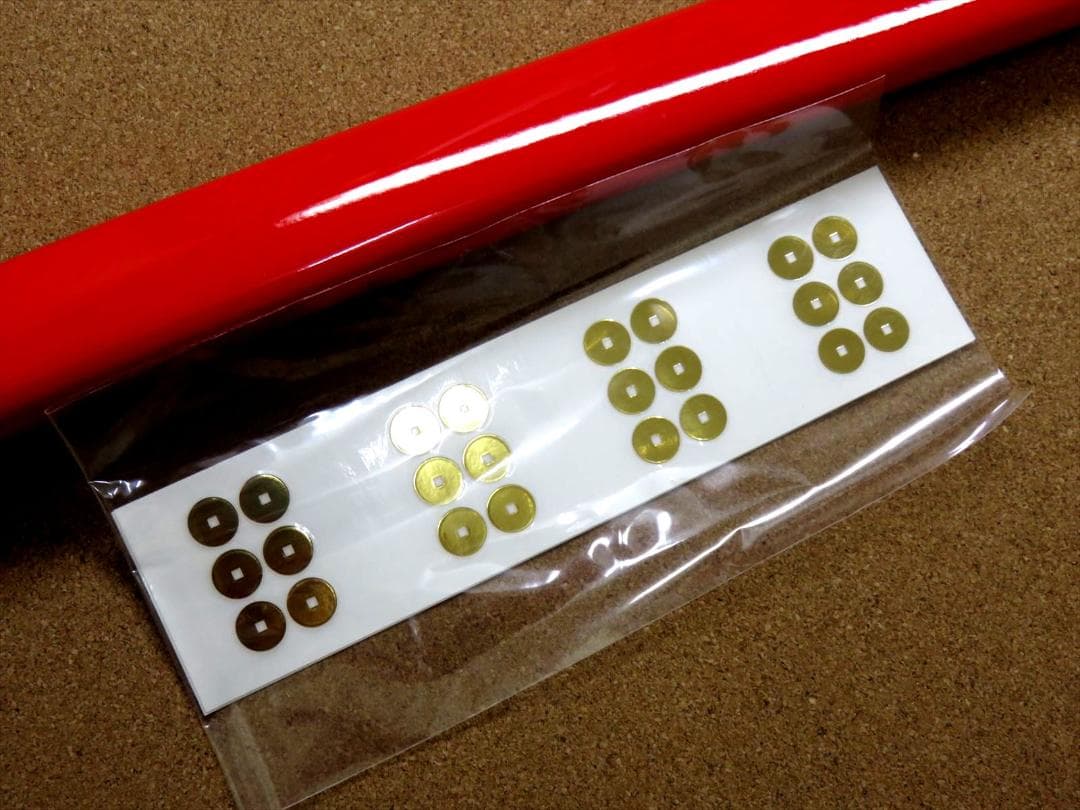 関の美術刀剣 真田幸村 真田家宝刀 六文銭散らし 朱呂鞘 大刀 模造刀 模擬刀