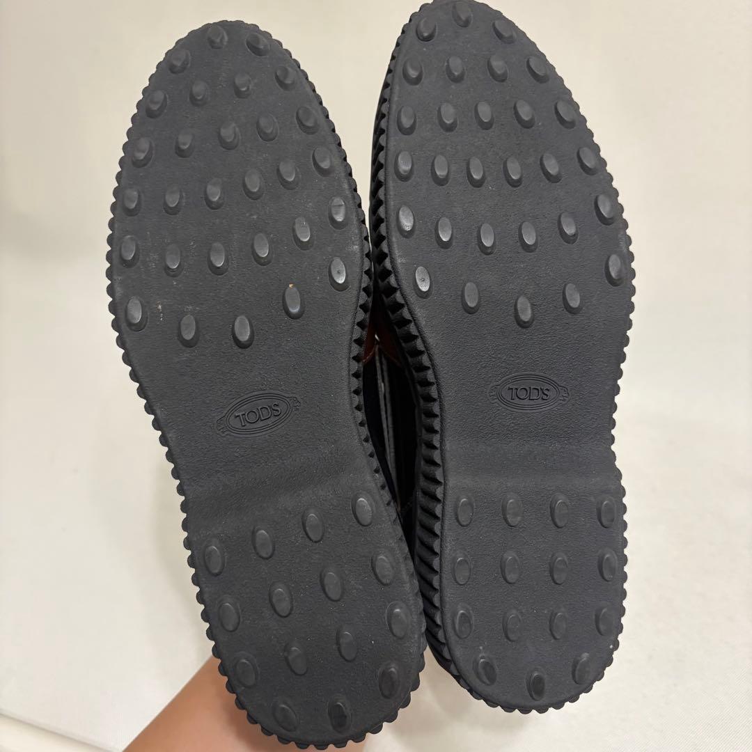 TOD'S トッズ レザー 革靴 厚底ローファー ブラック 36 1/2