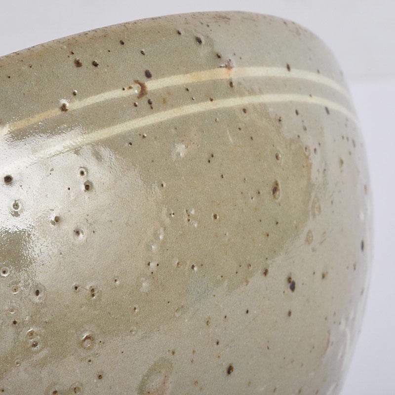 朝鮮美術　李朝　高麗青磁　象嵌花文碗　金継ぎ直し　V　R8968