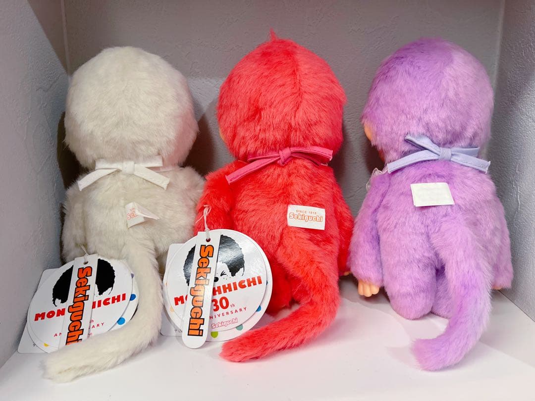 希少！ モンチッチ トーン 30th ホワイト　レッド　パープル セキグチ サル