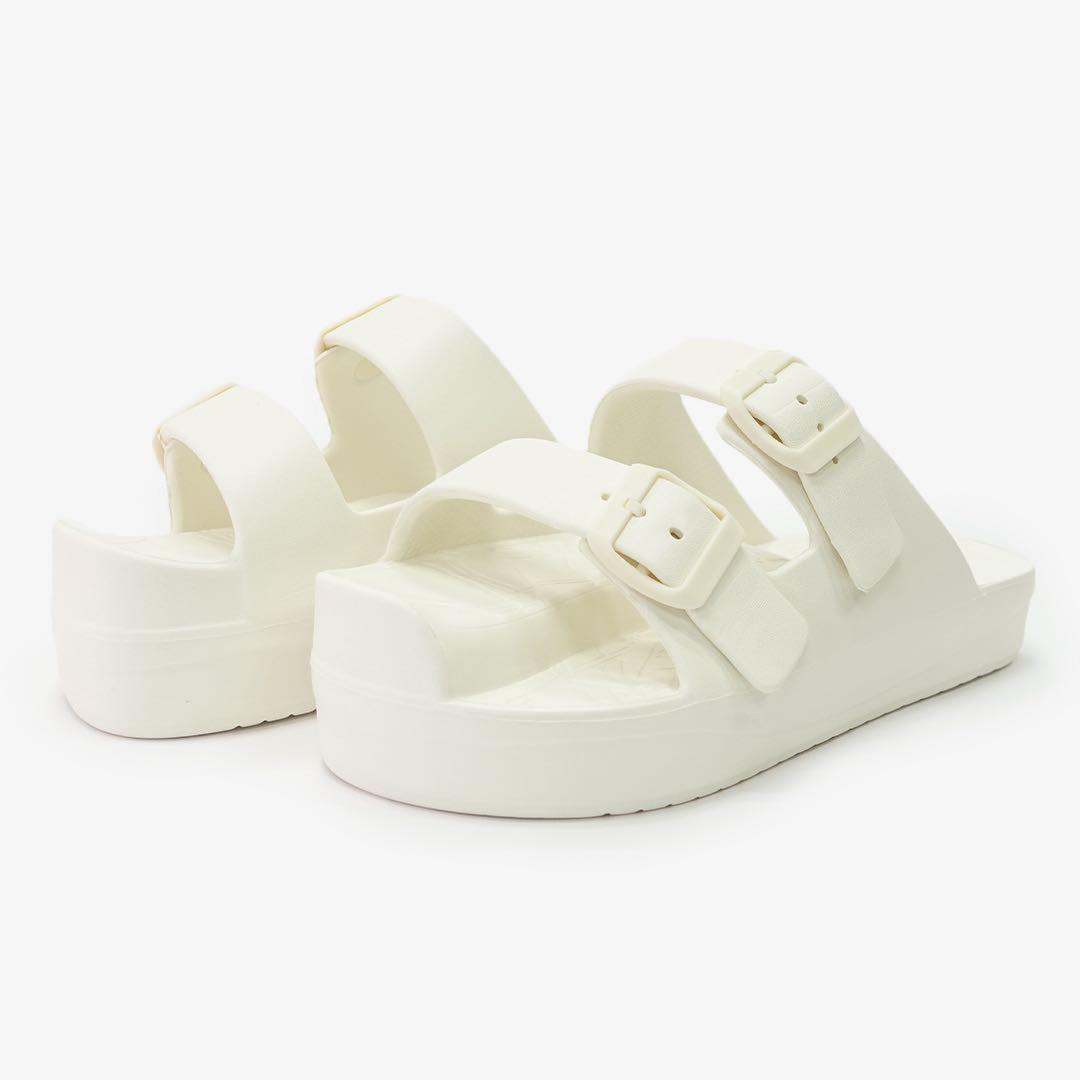 ラクバキ racbaki イージーサンダル ラップ　ホワイト　Sサイズ