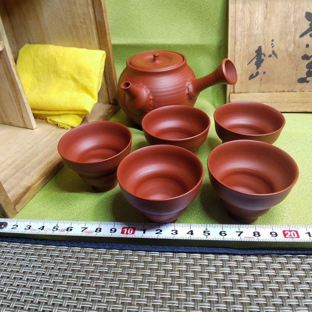 ジ*ー様 人間国宝　三代山田常山作　常滑焼茶器セット箱付