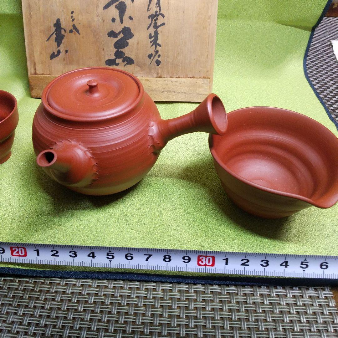 ジ*ー様 人間国宝　三代山田常山作　常滑焼茶器セット箱付