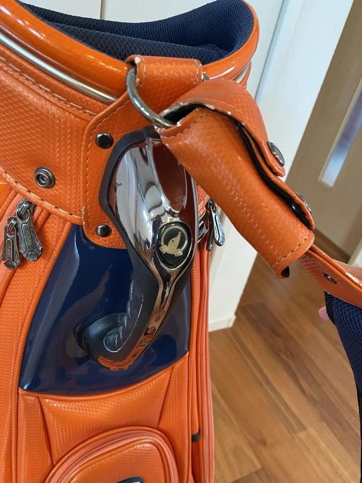 本間ホンマ ツアーワールド オレンジ 多機能カートバッグ ゴルフ　キャディバッグ