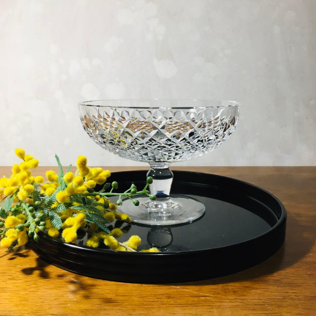 【廃盤】ウォーターフォードクリスタル　アラナ　ラウンドコンポート　プレーンステム