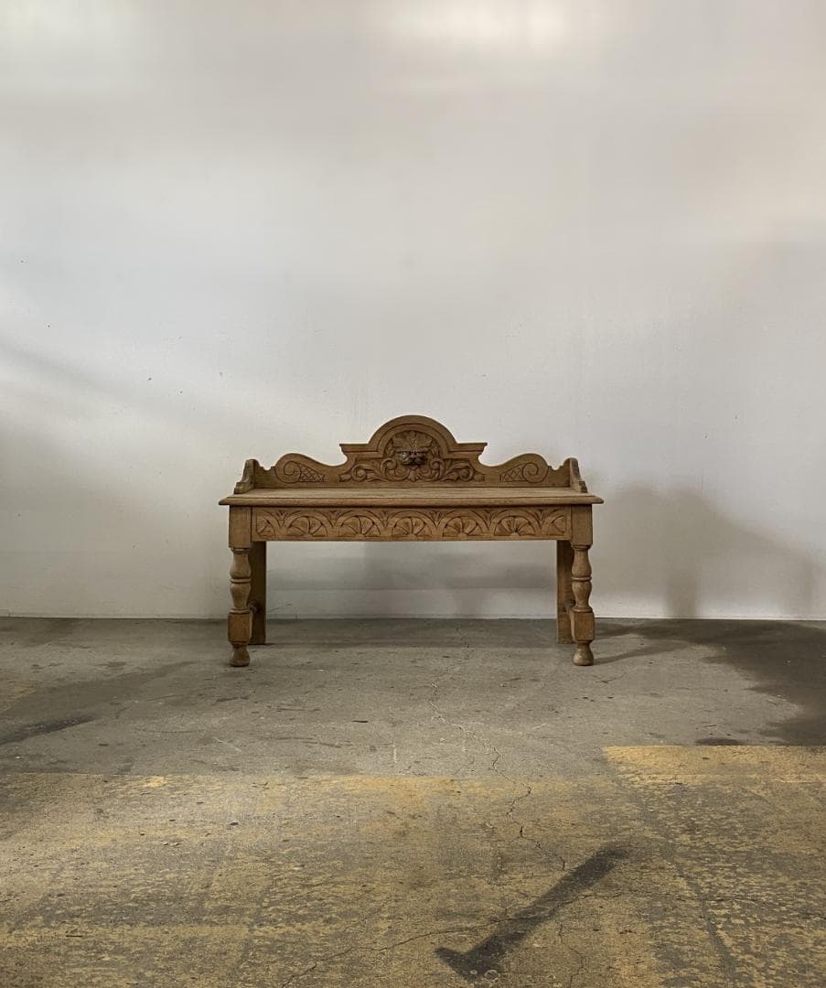 フランス アンティーク Carved Oak Hall Table テーブル