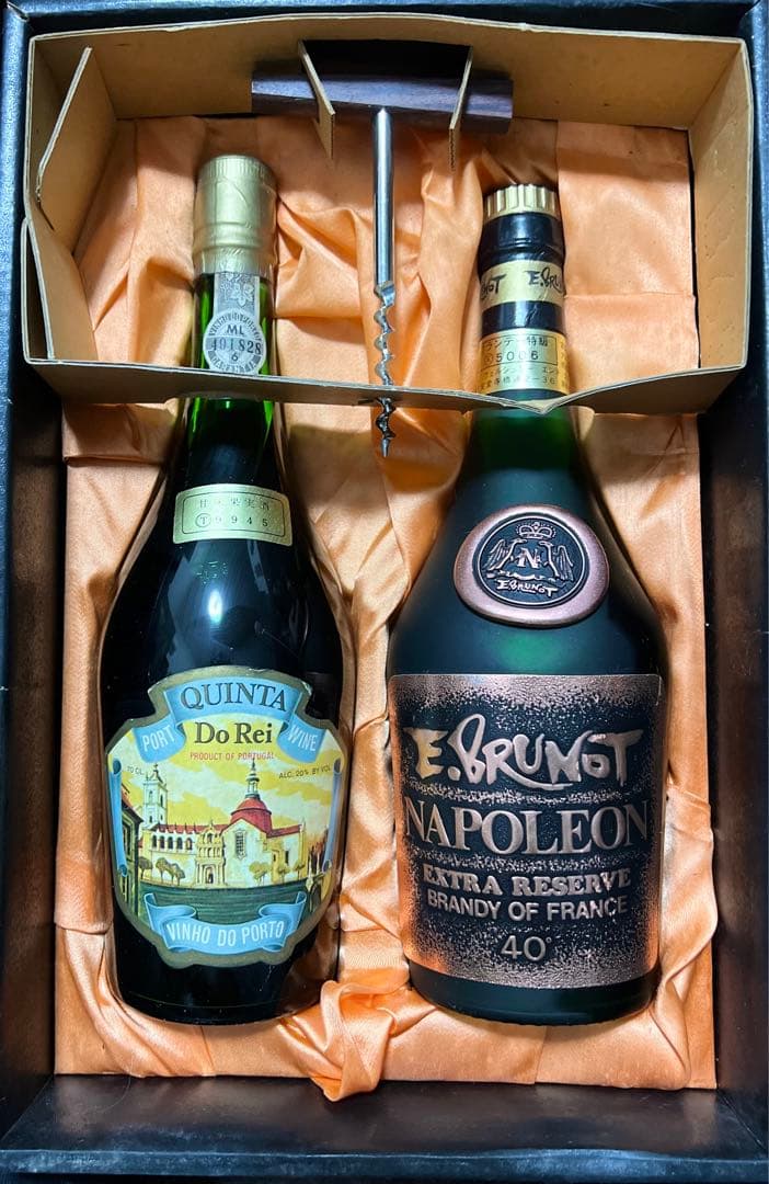 【古酒セット】E.BRUNOT ナポレオン ブランデー ポートワイン箱付き