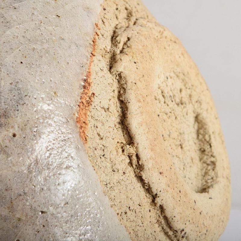 茶道具　鼠志野　茶碗　仕覆付　人間国宝　加藤卓男識箱　M　R9400