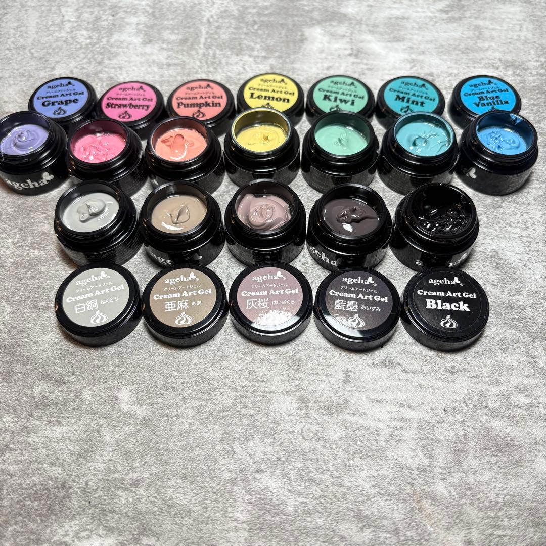 ほぼ未使用 ageha クリームアートジェル アゲハ 12点セット まとめ