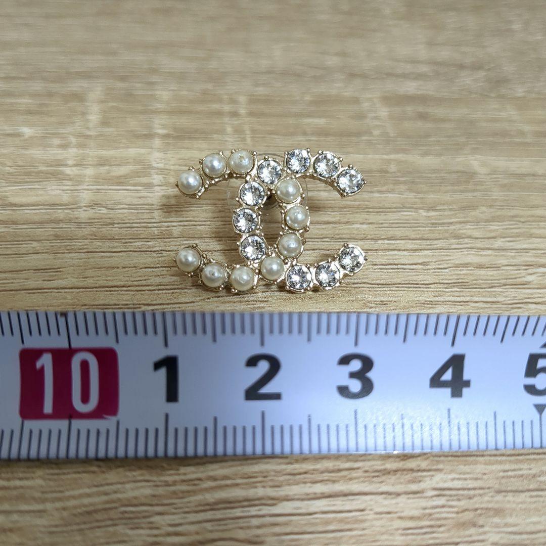 【美品】シャネル CCロゴ パール ピアス片耳