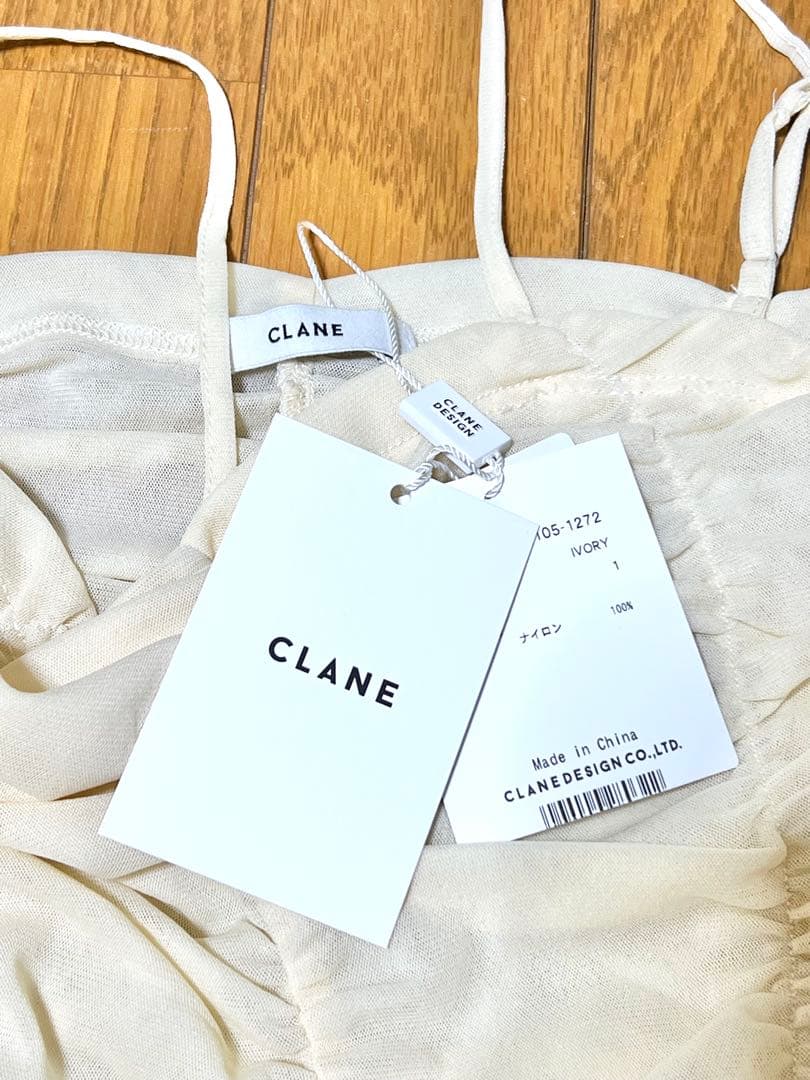 【新品未使用】CLANE SHIRRING CAMI TOPS
