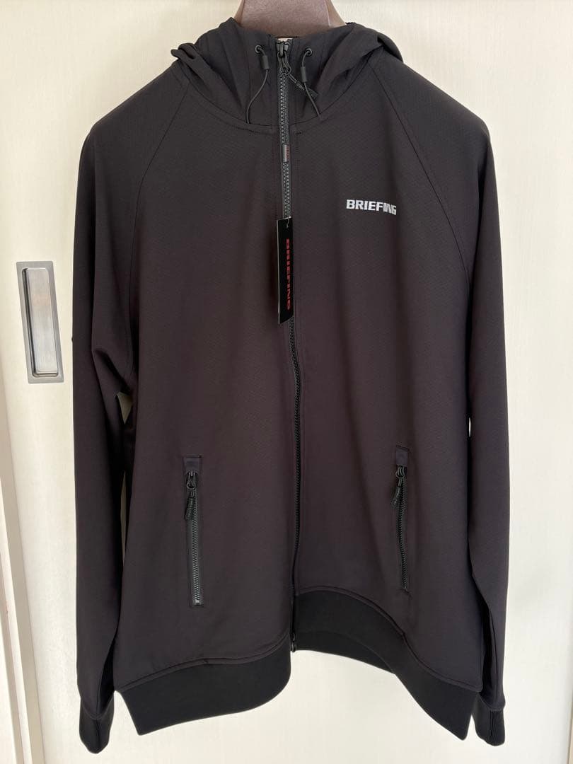 未使用)ブリーフィング ゴルフ メンズ ストームフリースパーカー L ブラック