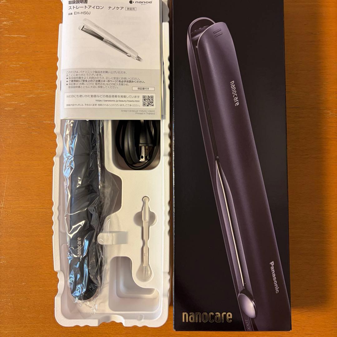 パナソニック ストレートヘアアイロン ナノケア ブラック EH-HS0J