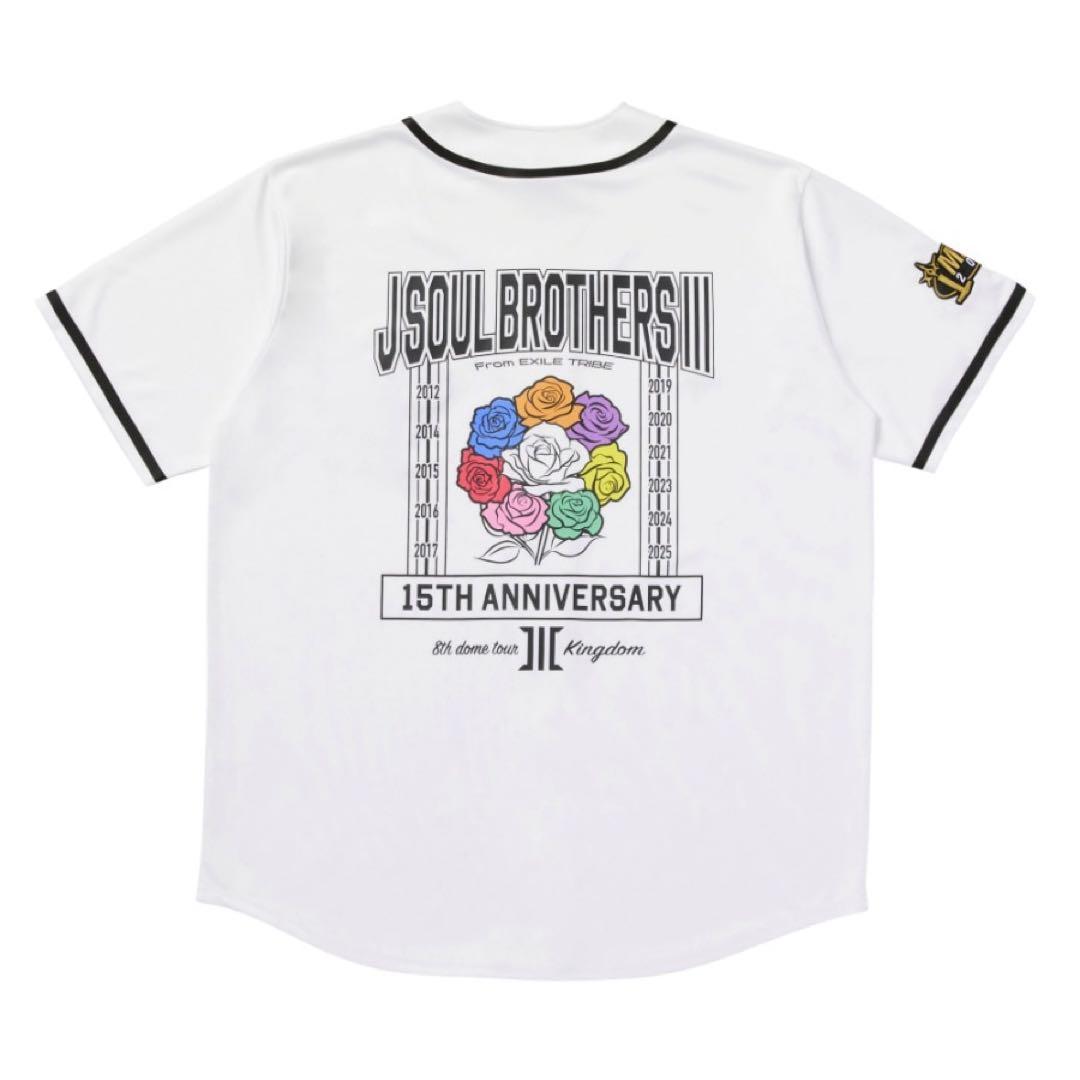 三代目 KINGDOM ベースボールシャツ 白 ホワイト