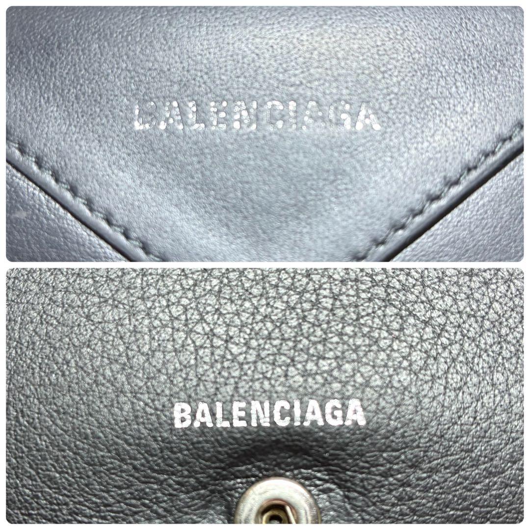 【バレンシアガ 】499201 ペーパー レザー 名刺入れ カードケース 黒