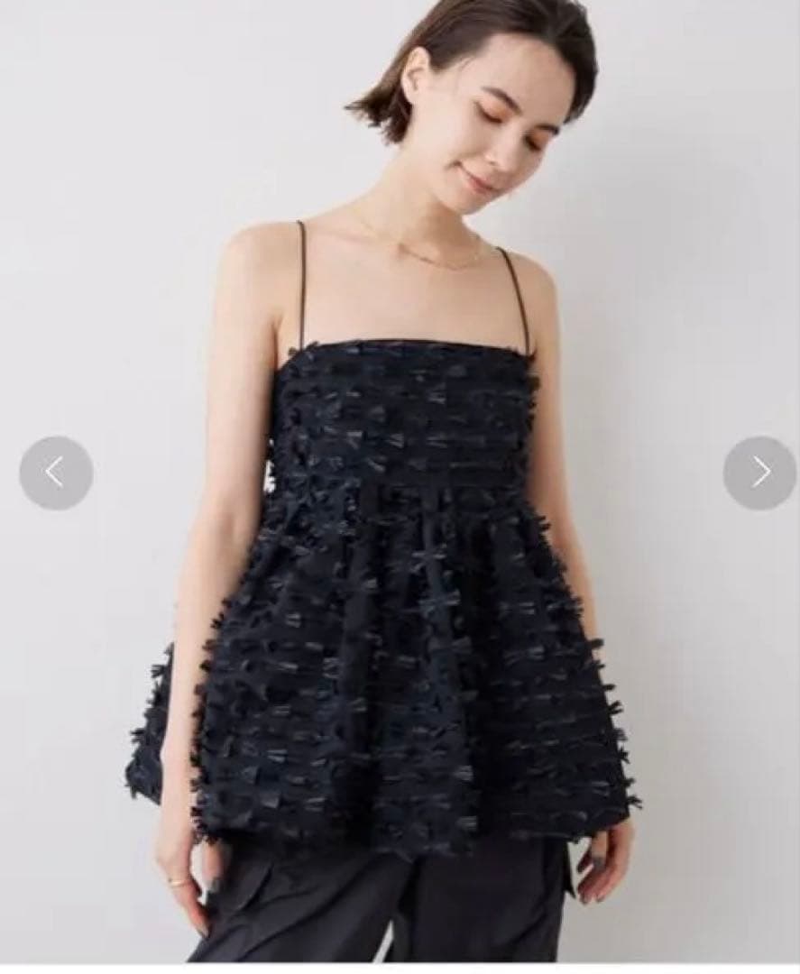 Whim Gazette リボンキャミソール ブラック