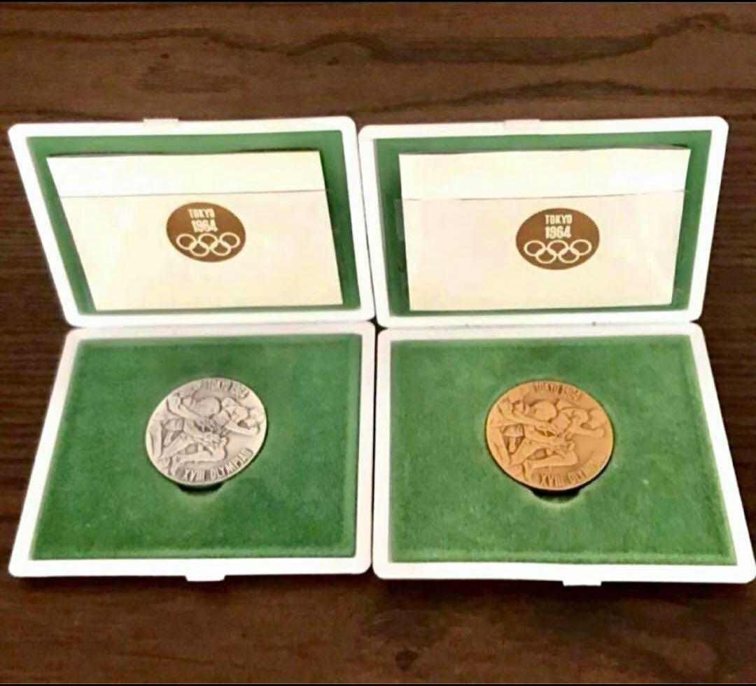 【美品】1964年 東京オリンピック記念 銀メダル・銅メダル ④
