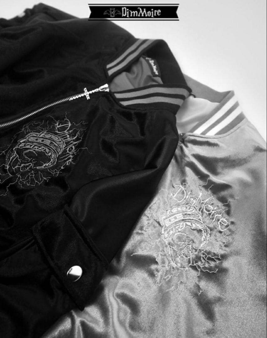 DimMoire Messy Bonesベロアスカジャン Black