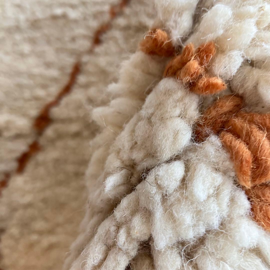 Morokkoモロッコラグ◇ダイヤ　ホワイト　ベニワレン　トルコヴィンテージラグ