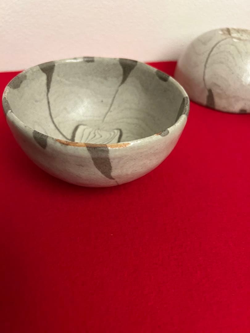 人間国宝 松井康成　練上椀　小鉢5客共　箱あり