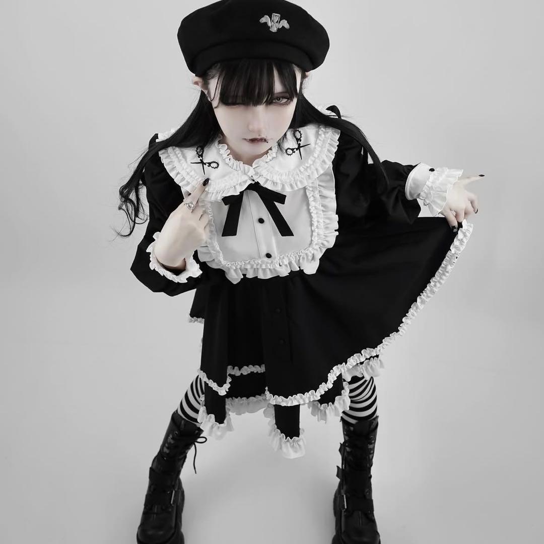 DimMoire ディムモアール 絶メイドワンピース black&white