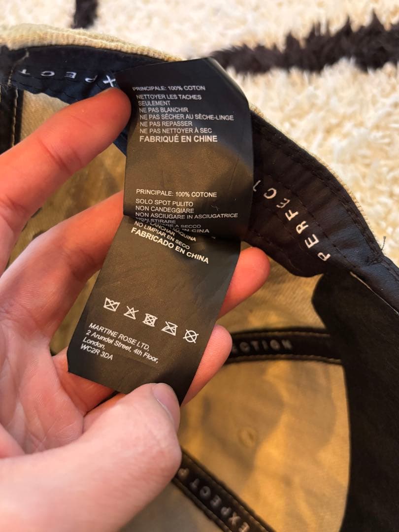 Martine Rose ROLLED BACK CAP 確実正規品