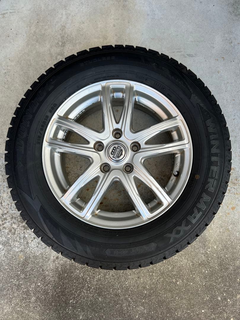 ダンロップ 215/65R16 スタッドレスタイヤ・ホイールセット（引取り可）